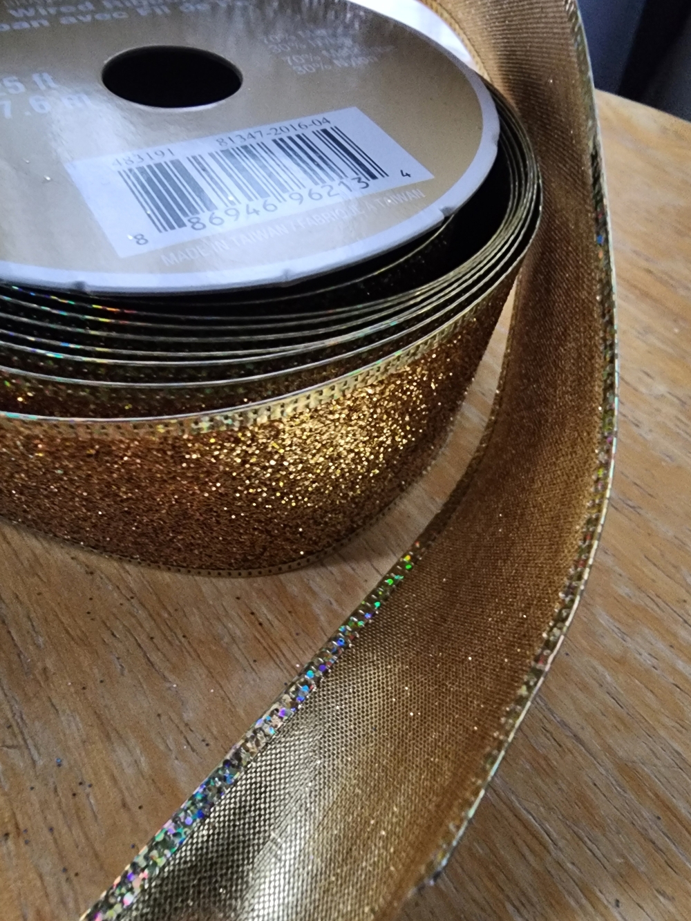 Gold Sparkly Ribbon